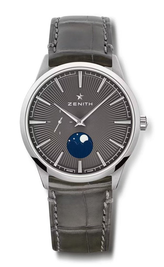 Zenith Elite Moonphase Stainless Steel Unisex Watch