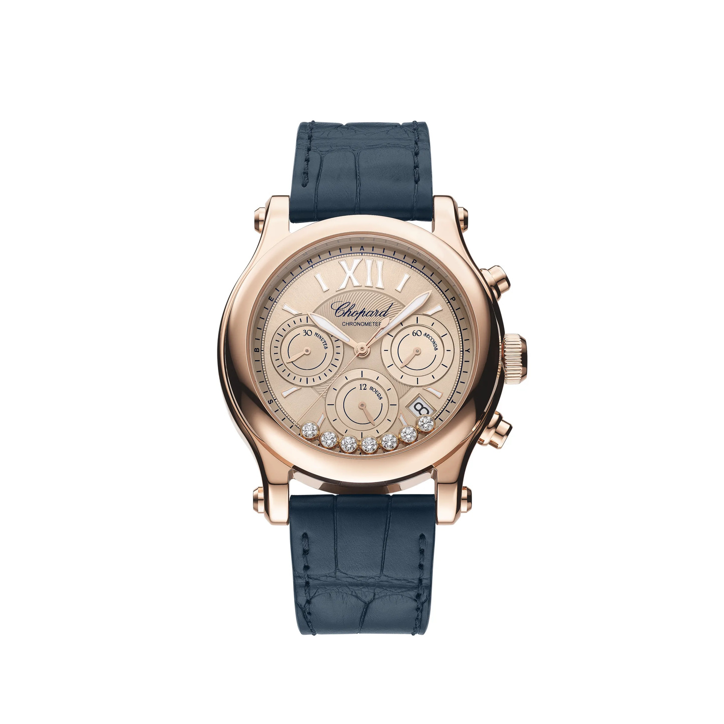 Chopard Happy Sport Chono Ethical Rose Gold & Diamonds Ladies Watch