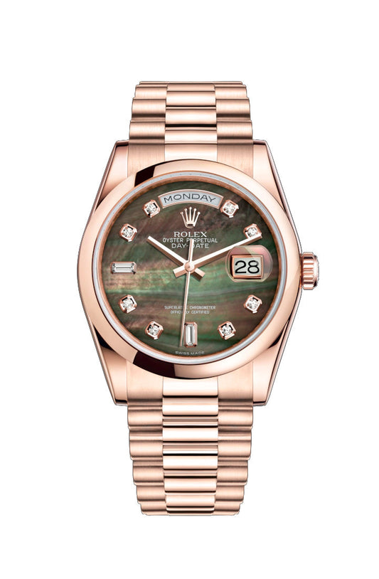 Rolex Day-Date 18k Rose Gold Lady's Watch