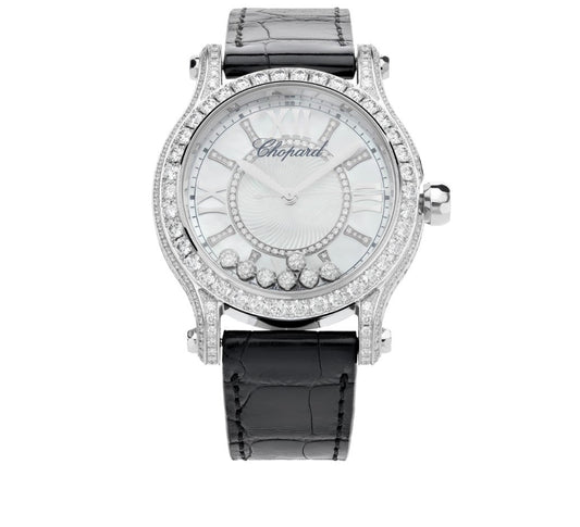 Chopard Happy Sport Ethical 18K White Gold & Diamonds Ladies Watch