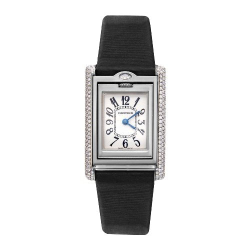 Cartier Tank Basculante 18K White Gold Diamonds Special Edition Ladies Watch