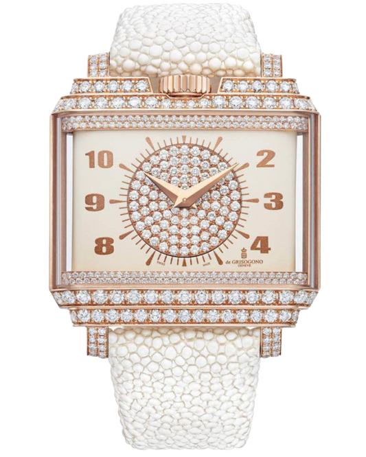 De Grisogono New Retro 18K Rose Gold & Diamonds Ladies Watch