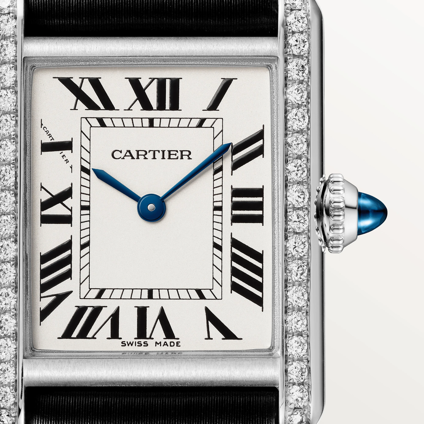 Cartier Tank Stainless steel & Diamond Lady's Watch