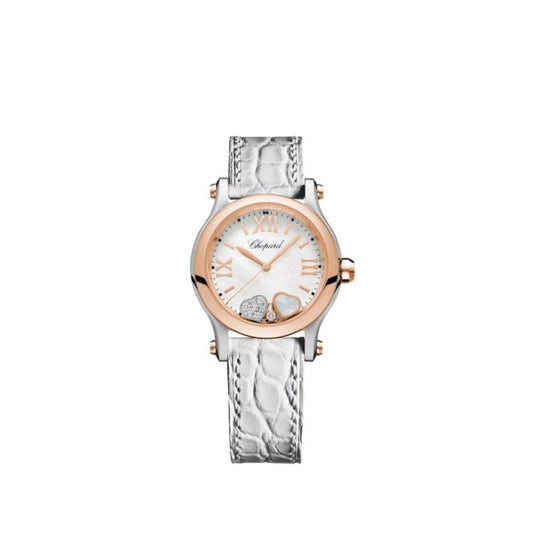 Chopard Happy Sport Stainlees steel and18K Rose Gold & Diamonds Ladies Watch