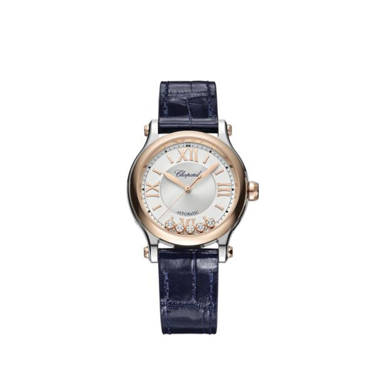 Chopard Happy Sport Stainlees steel and Ethical Rose Gold & Diamonds Ladies Watch