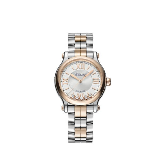 Chopard Happy Sport Stainlees steel and Ethical Rose Gold & Diamonds Ladies Watch