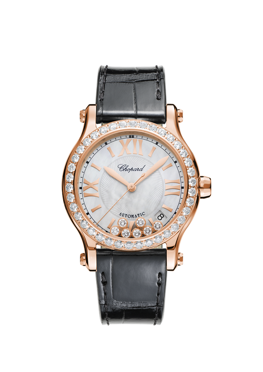 Chopard Happy Sport 18K Rose Gold &amp; Diamonds Ladies Watch