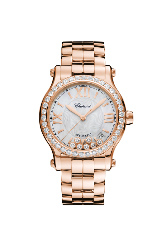 Chopard Happy Sport 18K Rose Gold &amp; Diamonds Ladies Watch