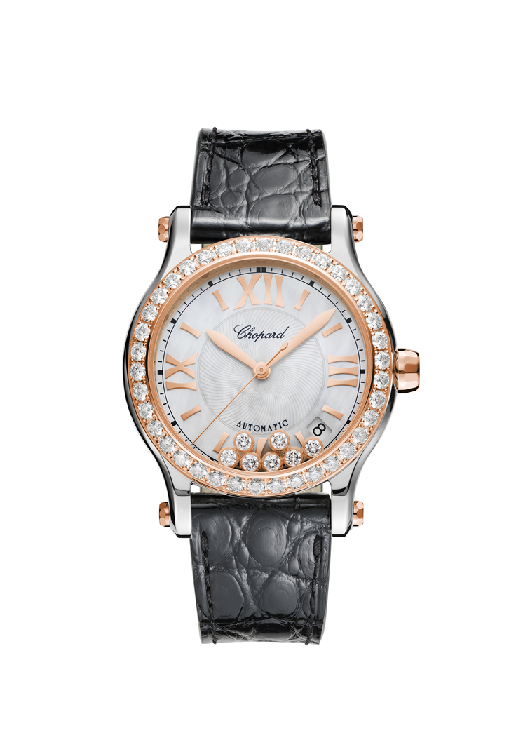 Chopard Happy Sport 18K Rose Gold, Stainless Steel &amp; Diamonds Ladies Watch