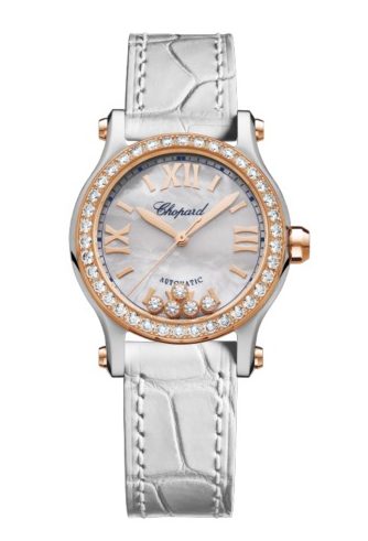 Chopard Happy Sport 18K Rose Gold &amp; Stainless Steel &amp; Diamonds