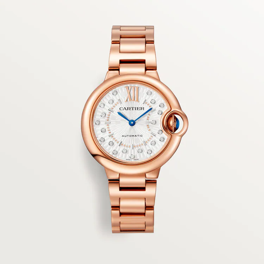 Cartier Ballon Bleu 18K Rose Gold & Diamonds 33mm Lady's Watch