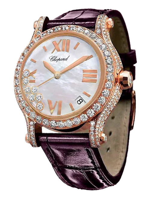 Chopard Happy Sport 18K Rose Gold & Diamonds Ladies Watch