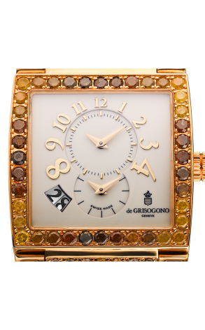 De Grisogono Instrumentino Double Time 18K Yellow Gold & Colored Gemstones Lady's Watch