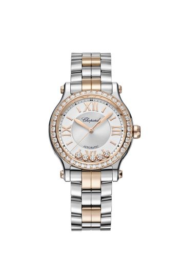 Chopard Happy Sport Stainlees steel and Ethical Rose Gold & Diamonds Ladies Watch