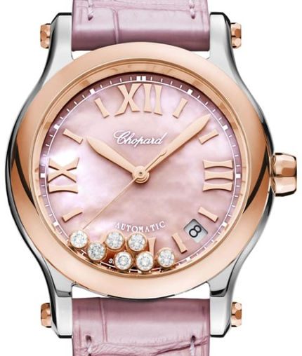 Chopard Happy Sport Stainlees steel and Ethical Rose Gold & Diamonds Ladies Watch