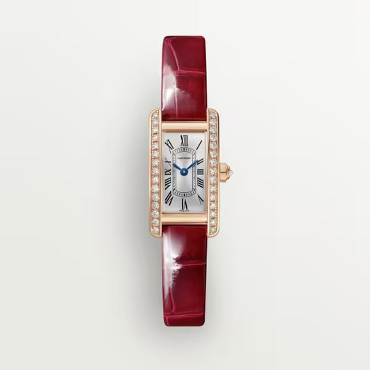 Cartier Tank Americaine 18K Rose Gold & Diamonds Lady's Watch