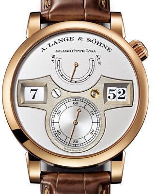 A Lange & Sohne Zeitwerk 18K Rose Gold Men's Watch