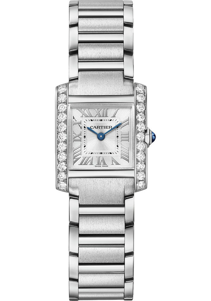 Cartier Tank Française Stainless Steel & Diamonds Lady's Watch