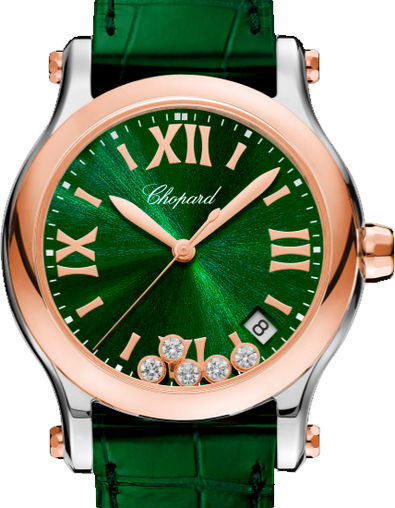 Chopard Happy Sport Stainlees steel and18K Rose Gold & Diamonds Ladies Watch