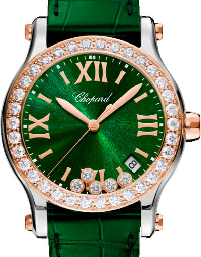 Chopard Happy Sport Stainlees steel and18K Rose Gold & Diamonds Ladies Watch