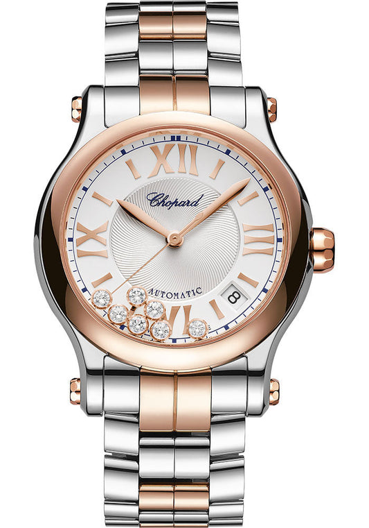 Chopard Happy Sport Stainless steel & 18k Rose Gold & Diamonds Lady's Watch