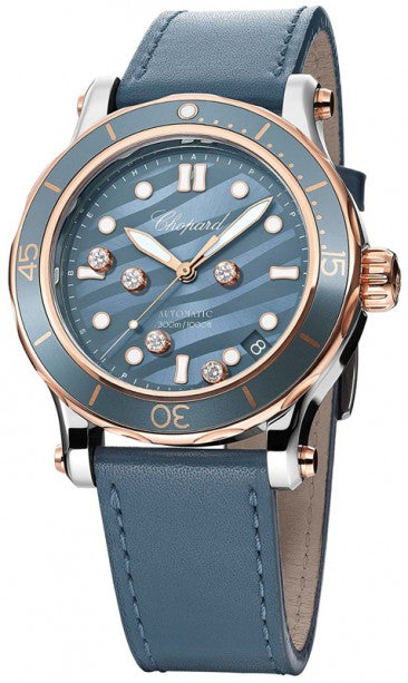 Chopard Happy Sport  Ocean 18ct Rose Gold and Steel Ladies Watch