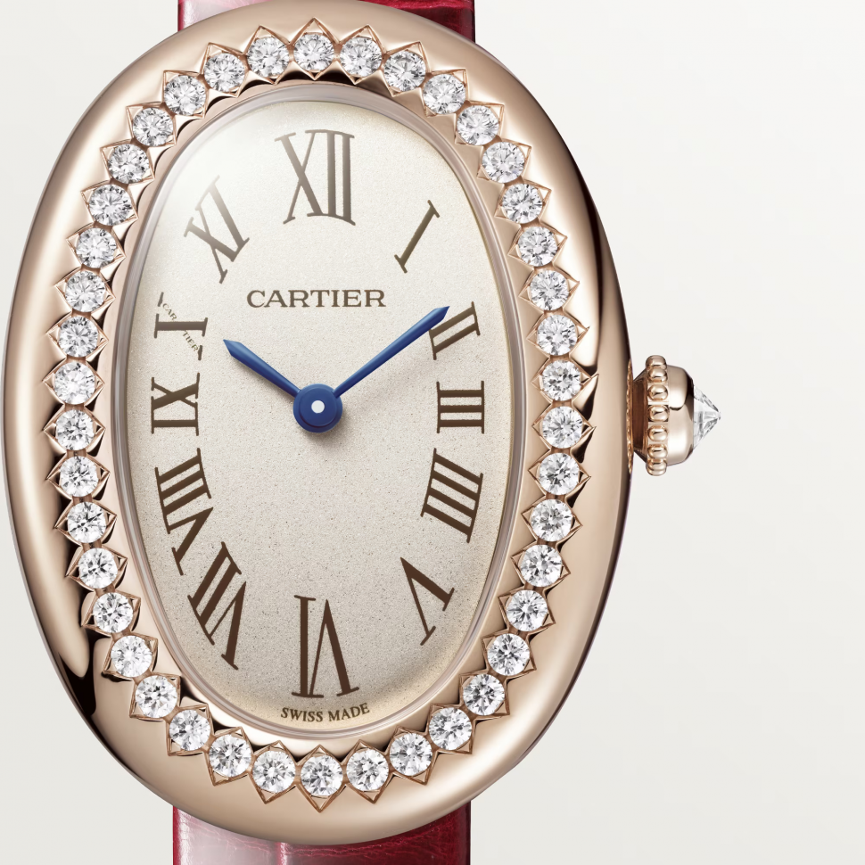 Cartier Baignoire Small model 18K Rose Gold & Diamonds Lady's Watch