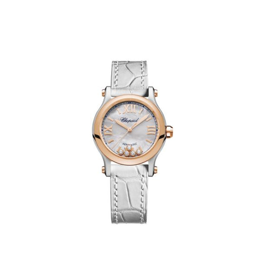 Chopard Happy Sport Stainlees steel and18K Rose Gold & Diamonds Ladies Watch