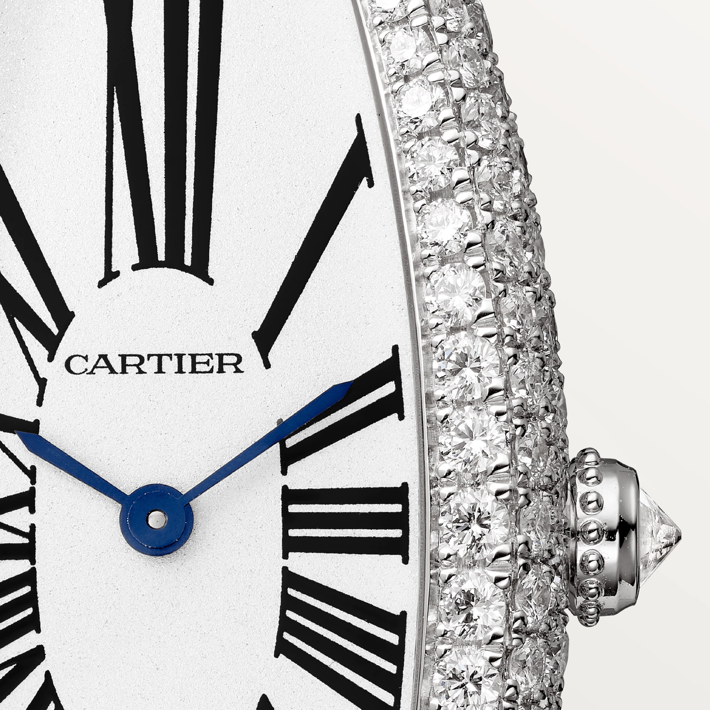 Cartier Baignoire 18K White Gold & Diamonds Ladies Watch