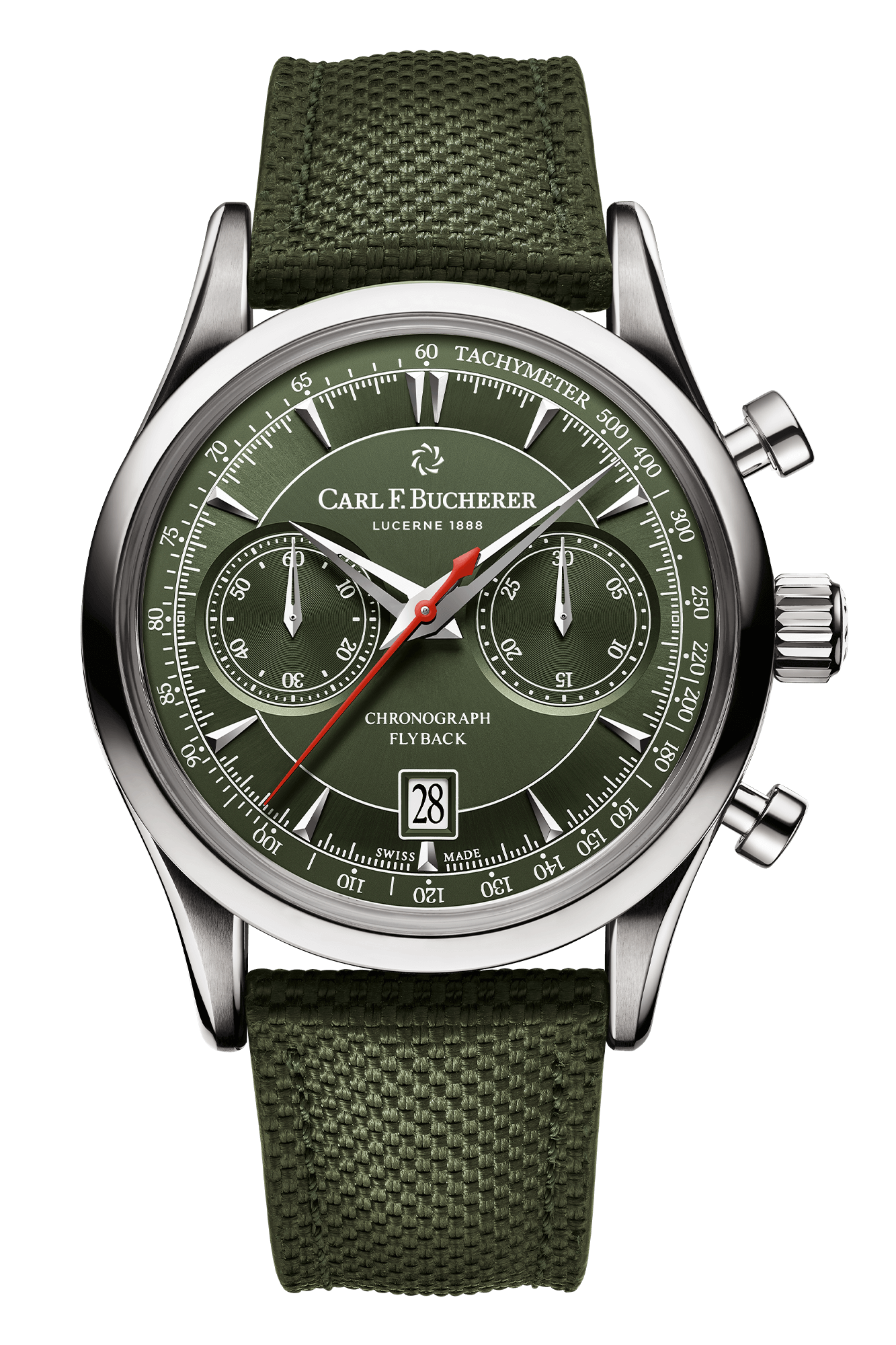 Carl F. Bucherer Manero Flyback Green Stainless steel Men's watch