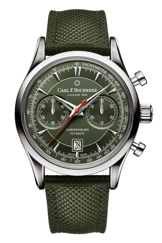 Carl F. Bucherer Manero Flyback Green Stainless steel Men's watch