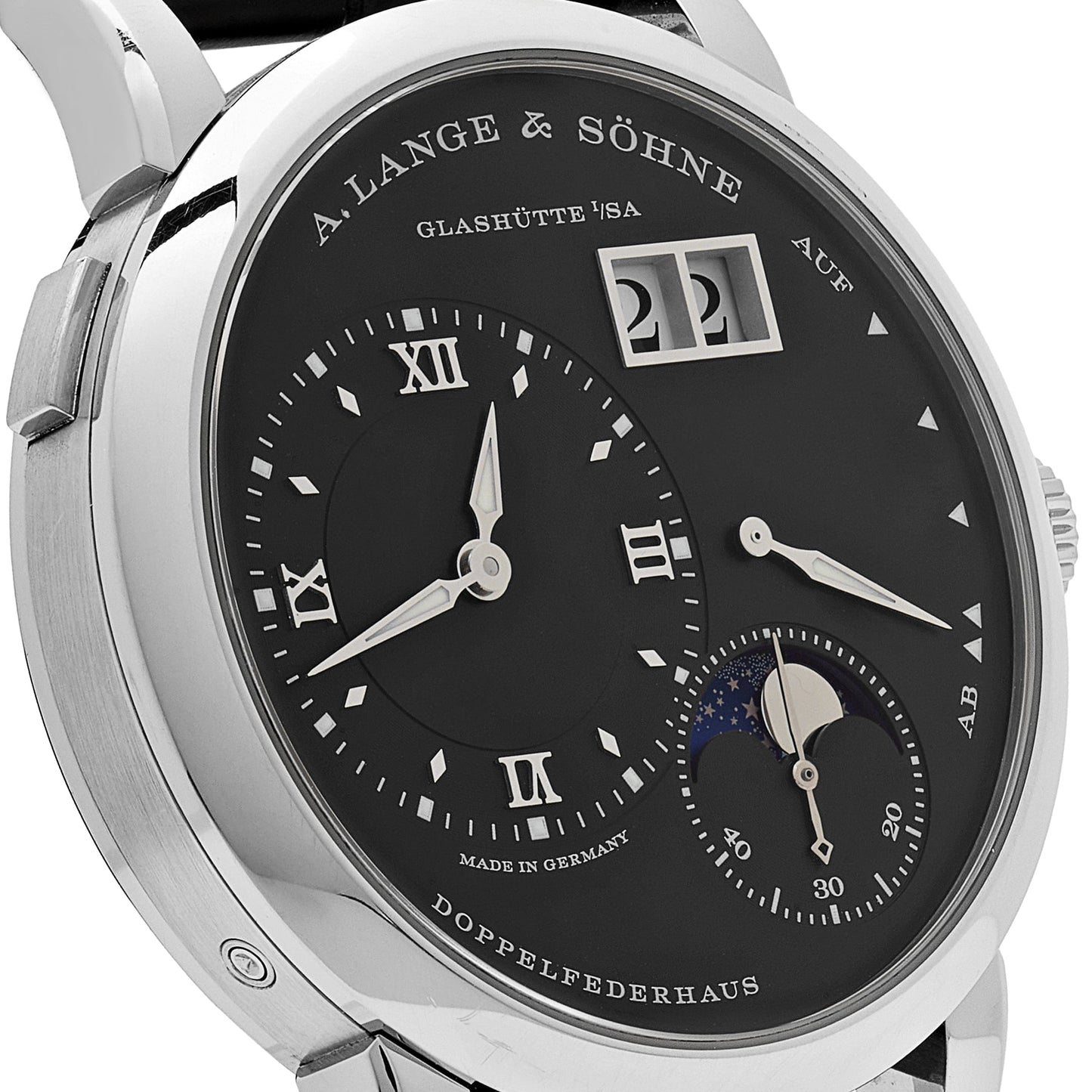 A. Lange & Söhne 192.029  Lange 1 Moon Phase  White Gold Black Dial (2018)