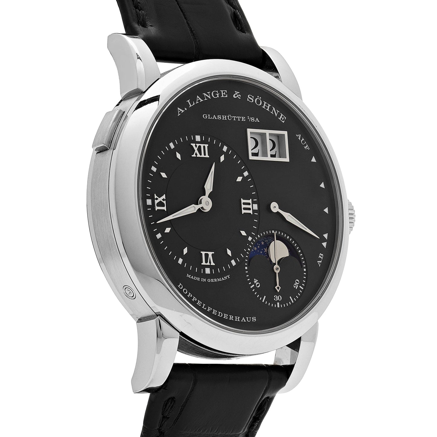 A. Lange & Söhne 192.029  Lange 1 Moon Phase  White Gold Black Dial (2018)