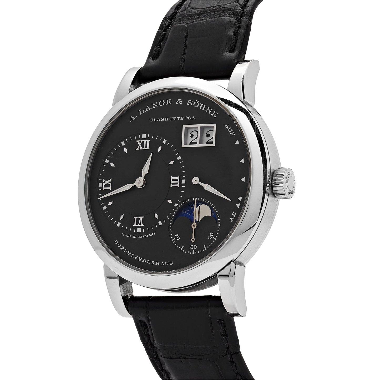 A. Lange & Söhne 192.029  Lange 1 Moon Phase  White Gold Black Dial (2018)