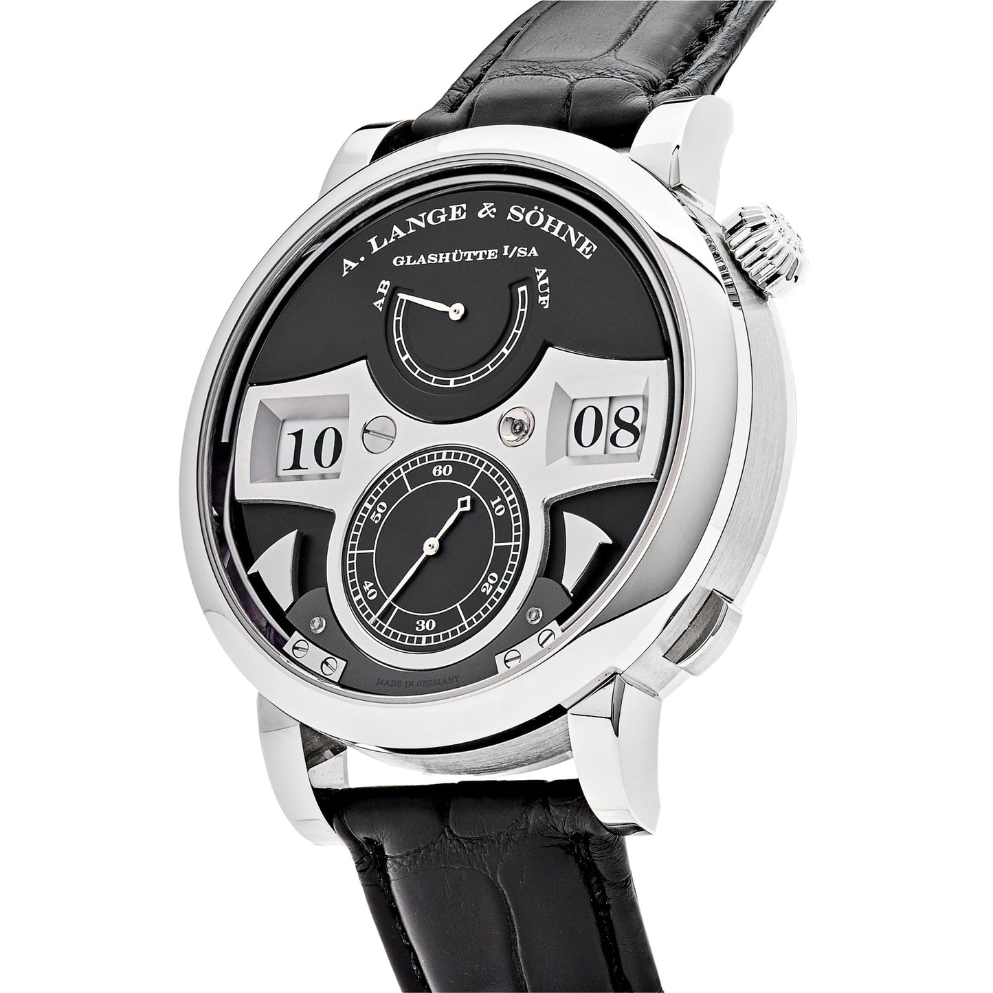 A. Lange & Söhne Zeitwerk 145.029 Striking Time White Gold Black Dial