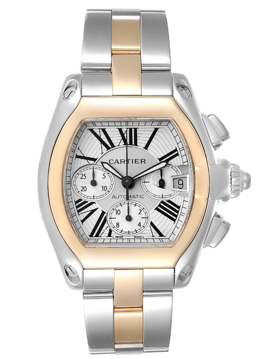 Cartier Roadster 18K Yellow Gold Mens Watch