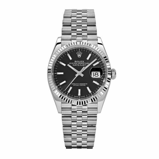 Rolex Datejust 126234 White Gold Stainless Steel Black Dial Jubilee (2022)