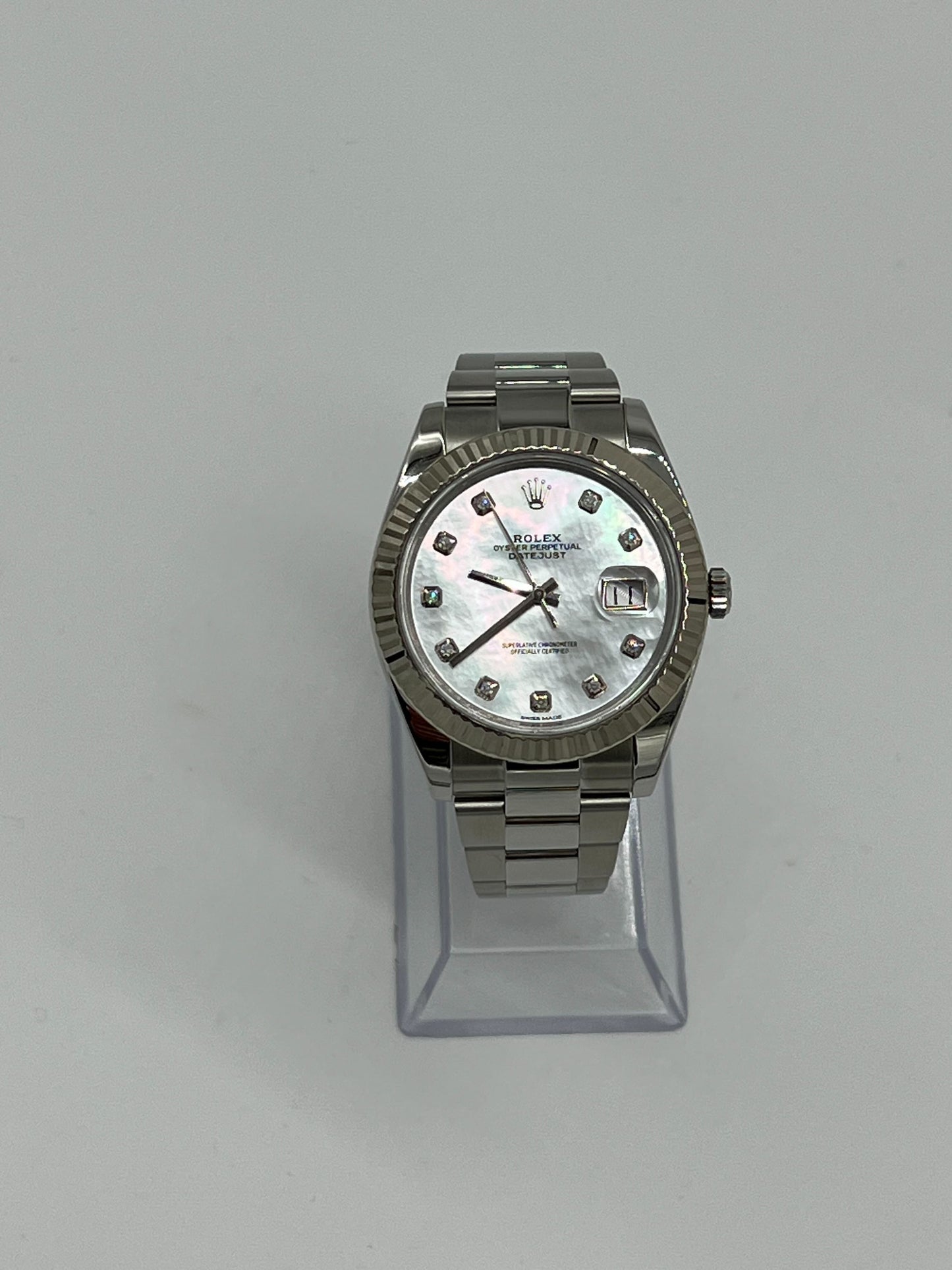 Rolex Datejust 126334 Stainless Steel Diamond Mother Of Pearl Dial