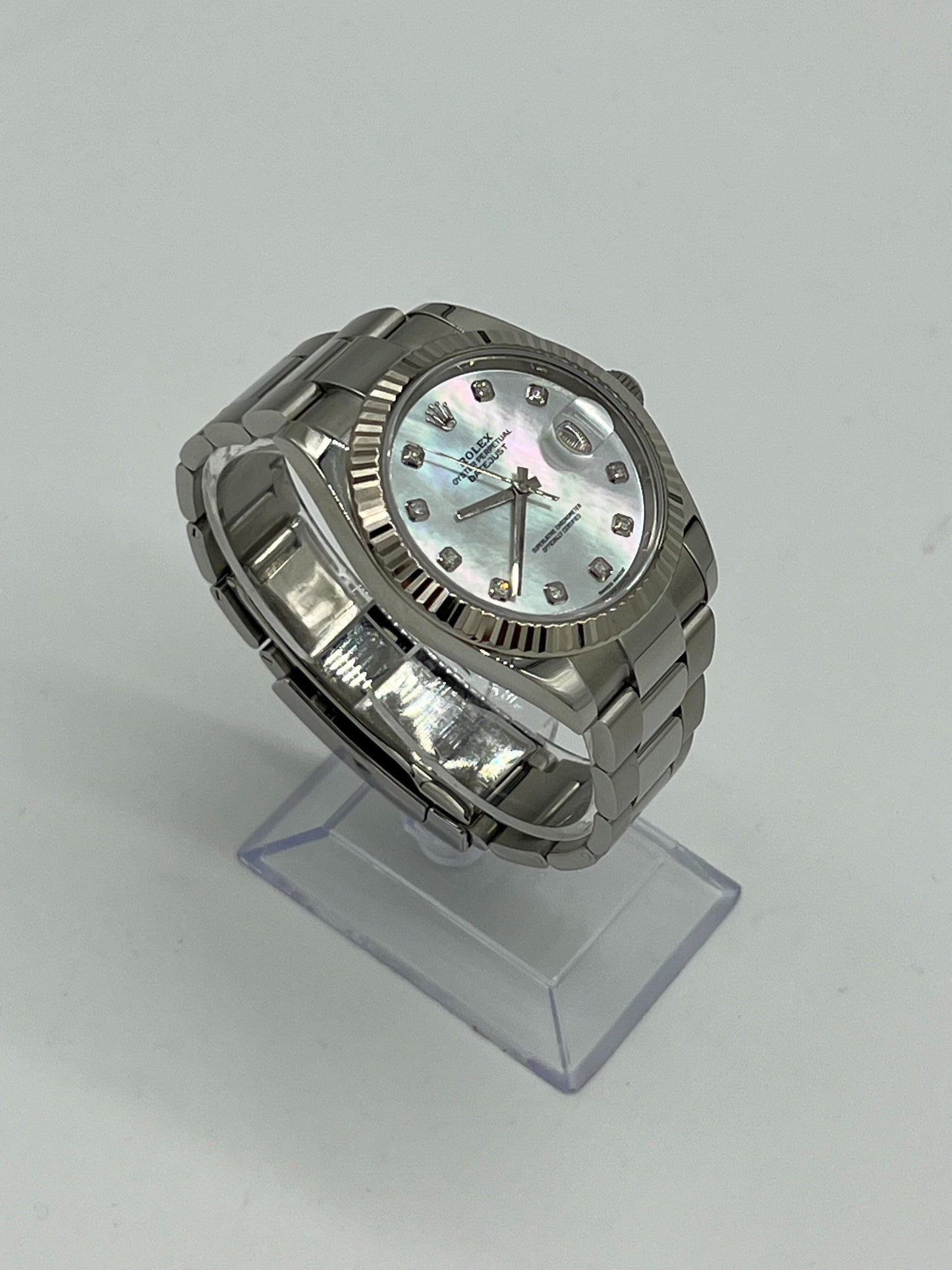 Rolex Datejust 126334 Stainless Steel Diamond Mother Of Pearl Dial