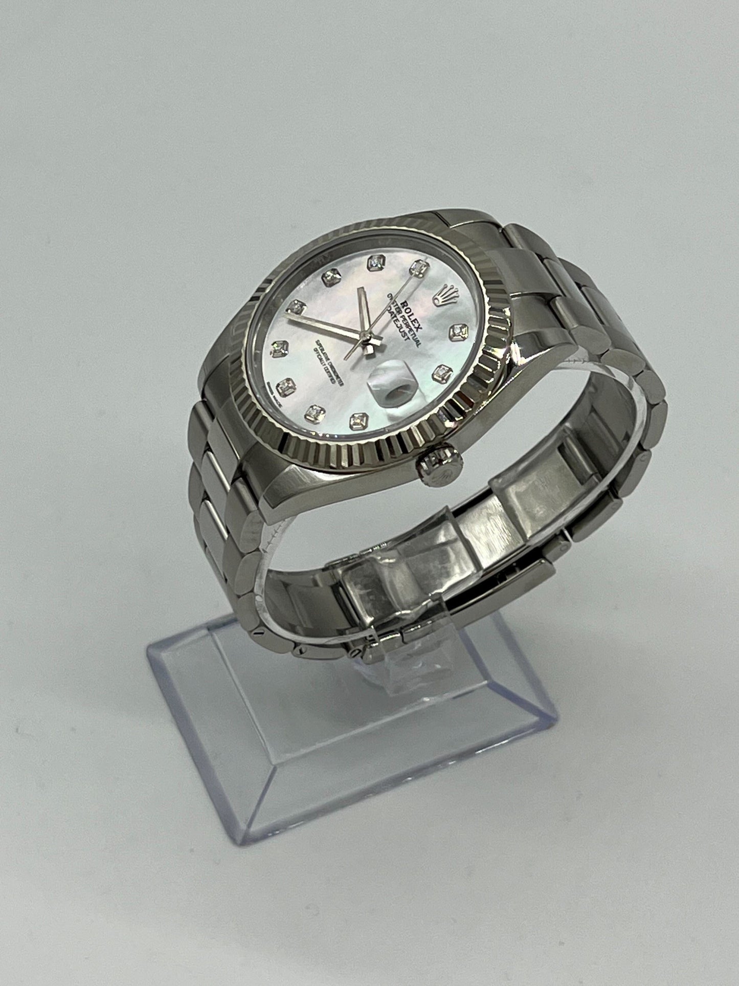 Rolex Datejust 126334 Stainless Steel Diamond Mother Of Pearl Dial