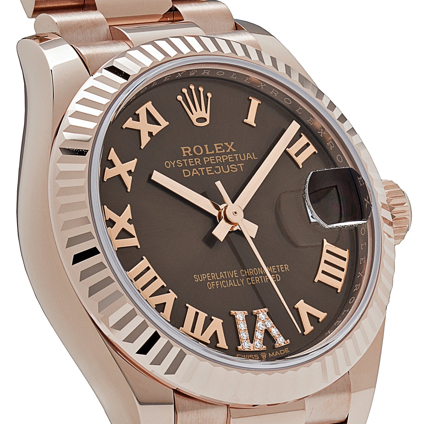 Rolex Datejust 278275 Rose Gold Diamond Chocolate Dial President (2022)