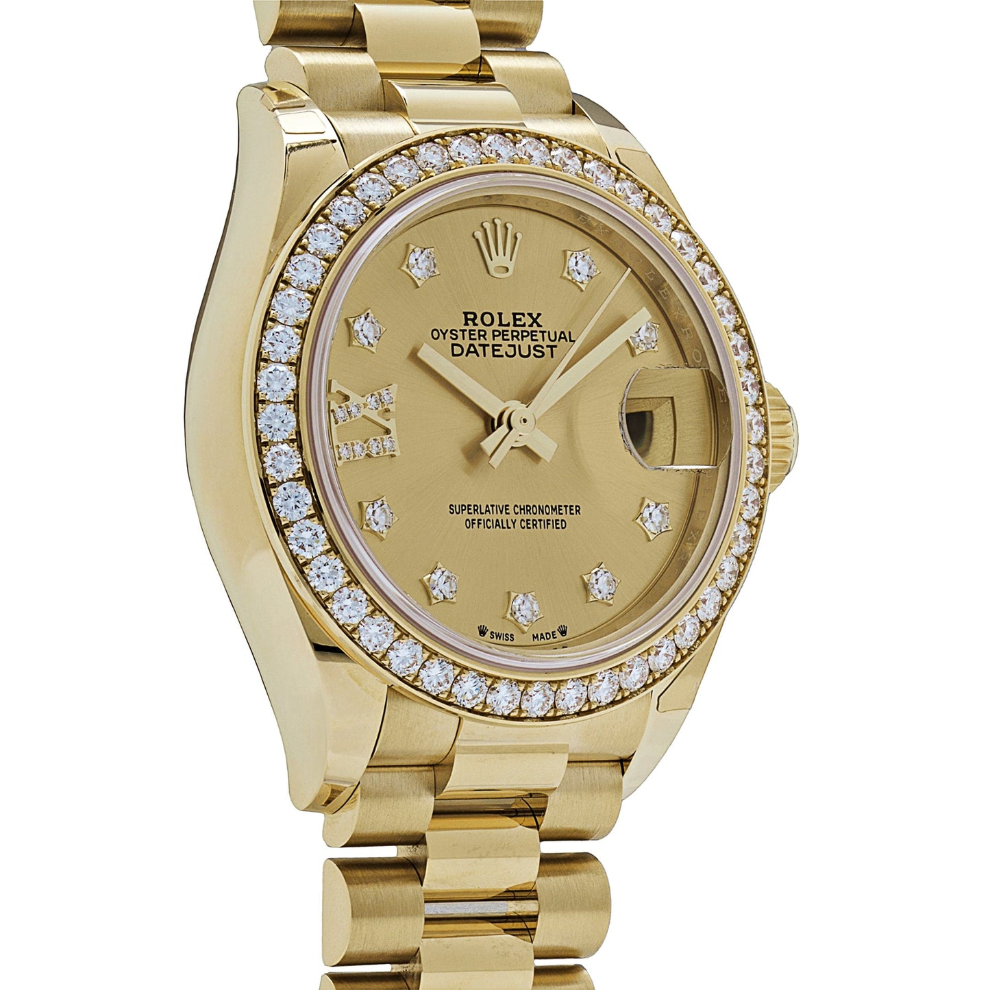 Rolex Datejust 279138RBR Yellow Gold Champagne Diamond Dial President (2022)