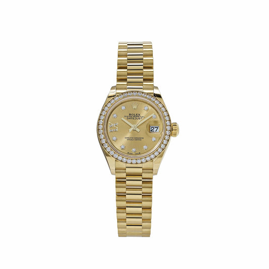 Rolex Datejust 279138RBR Yellow Gold Champagne Diamond Dial President (2022)