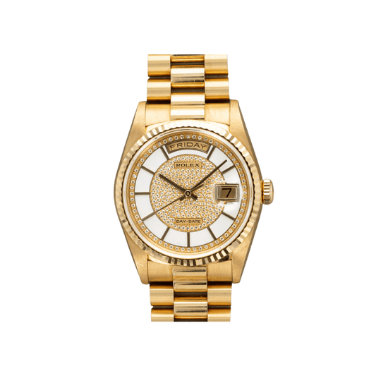 Rolex Day-Date 18238 Yellow Gold Carousel Diamond Dial President Bracelet