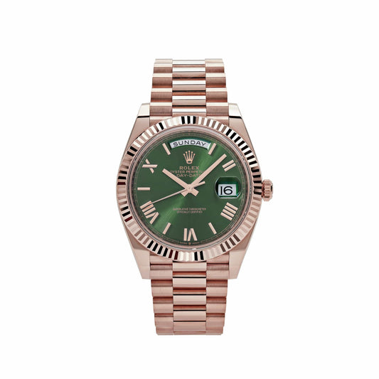 Rolex Day-Date 228235  Rose Gold Olive Green Dial (2023)