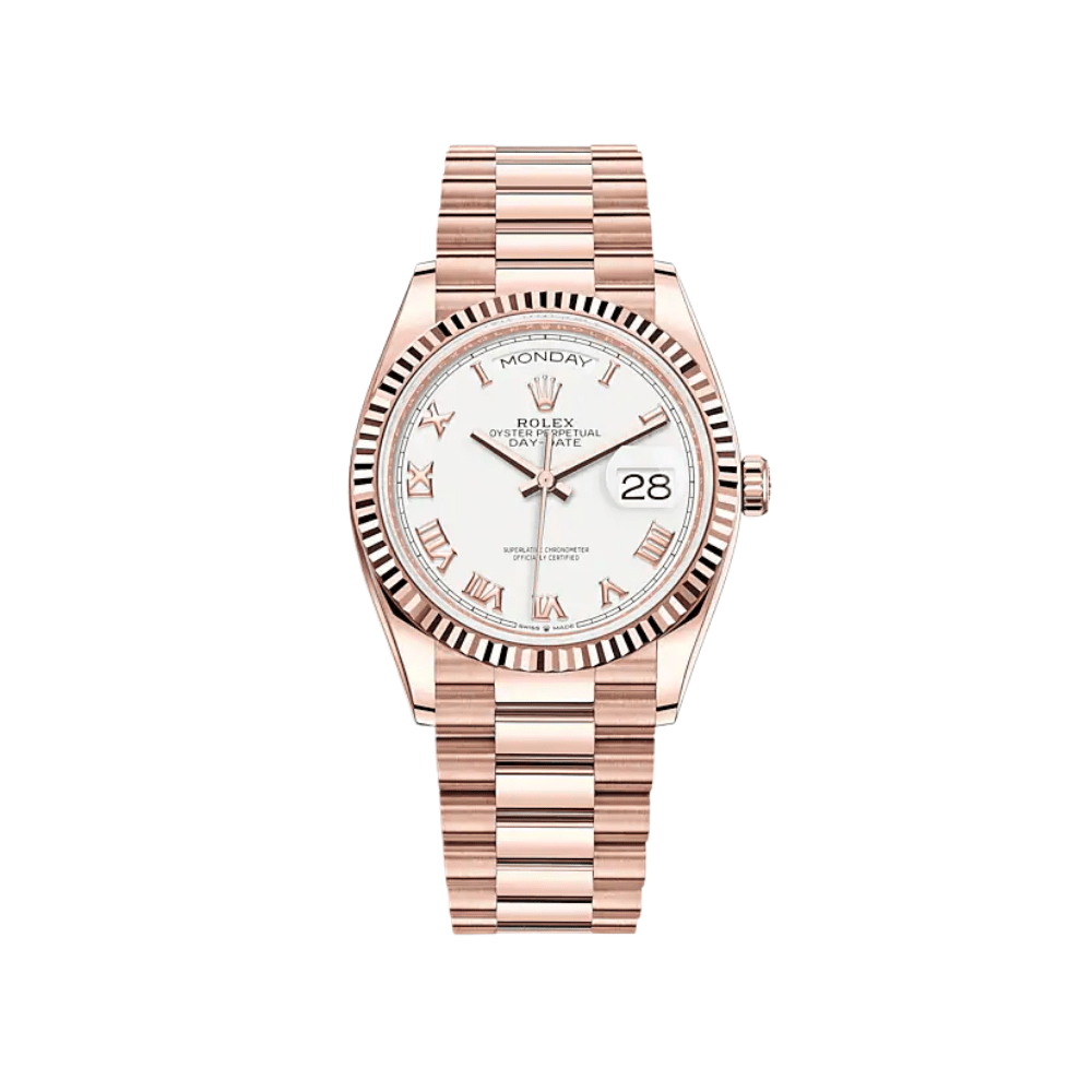 Rolex Day-Date 128235 Rose Gold White Dial