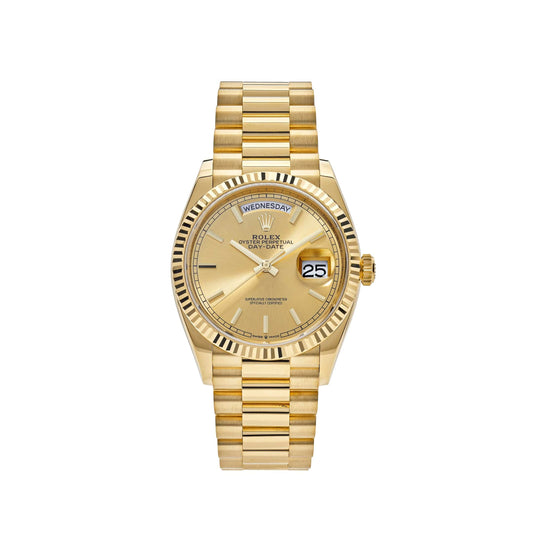 Rolex Day-Date 128238 Yellow Gold Champagne Dial