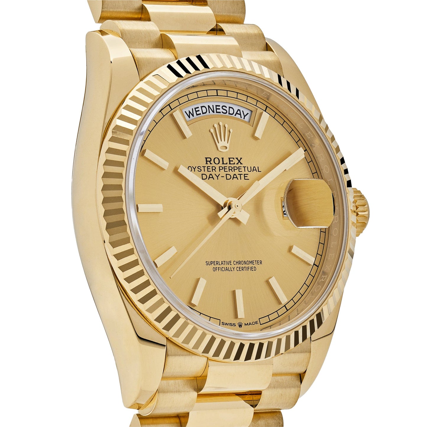 Rolex Day-Date 128238 Yellow Gold Champagne Dial