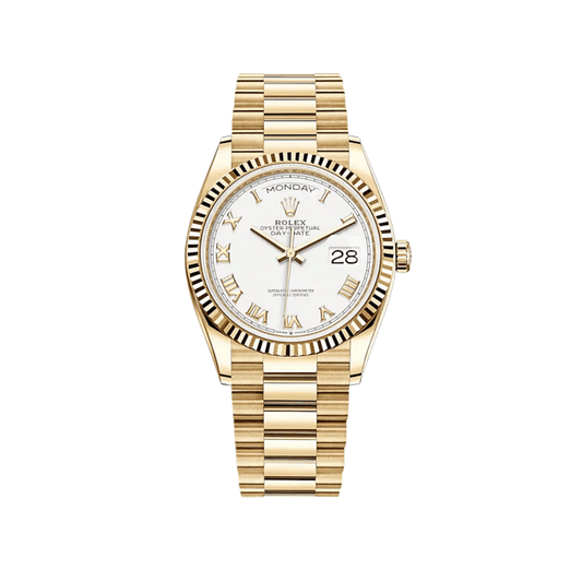 Rolex Day-Date 128238 Yellow Gold White Dial