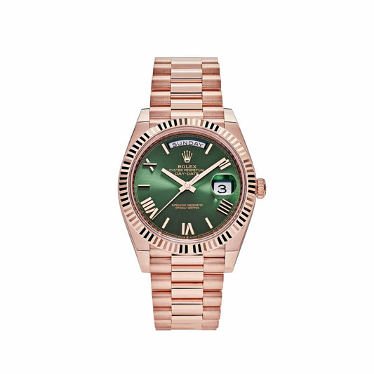 Rolex Day-Date 228235 Rose Gold Olive Green Dial (2023)